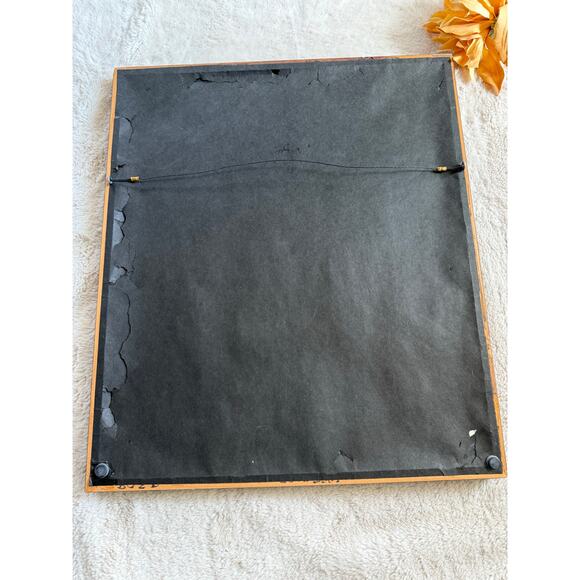 Peacock Embroidery Crewelwork Wool Yarn on Linen Matted and Framed No glass - Picture 3 of 5